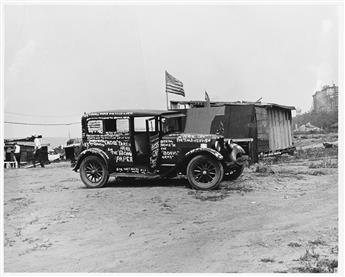 (NYC--GREAT DEPRESSION) A collection of 17 photographs showing the Depression-era shanty towns and Hoovervillians throughout New York C